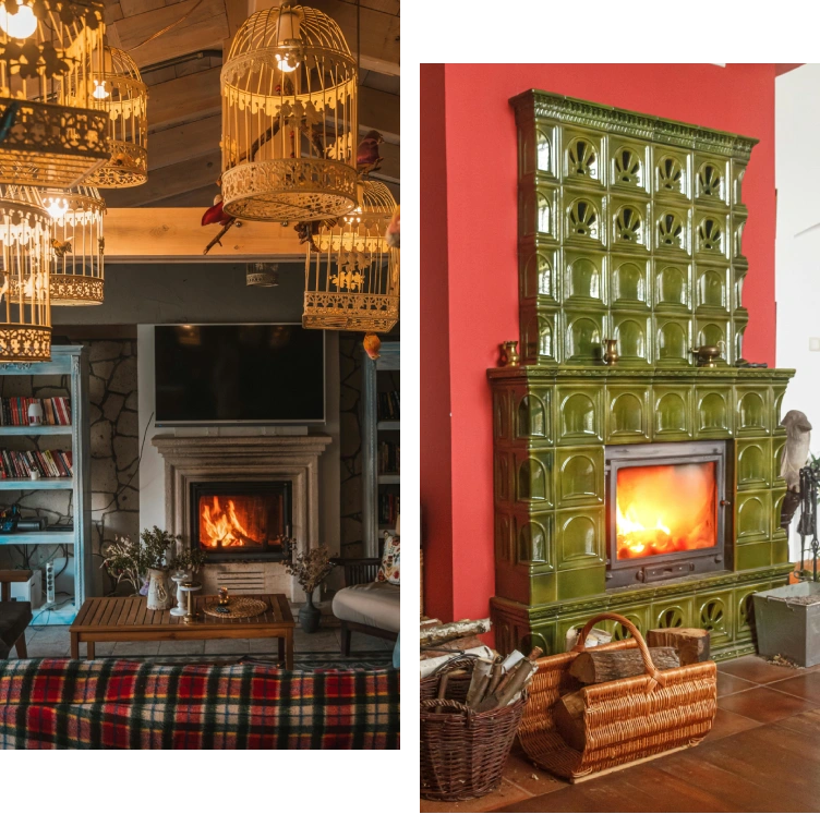 img-3 Cozy fireplaces in warm, inviting living rooms with rustic decor.